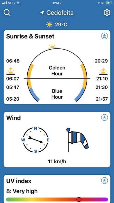 Wetter Vorhersage von ClimaCam App-Screenshot