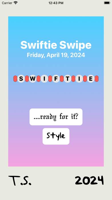 Swiftie Swipe App skärmdump #1