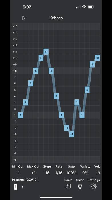 Kebarp AUv3 MIDI Arpeggiator App-Screenshot #2