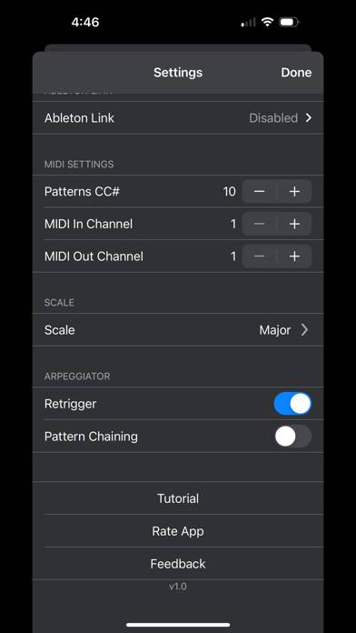 Kebarp AUv3 MIDI Arpeggiator App screenshot #3