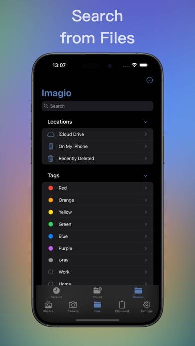 Imagio App skärmdump