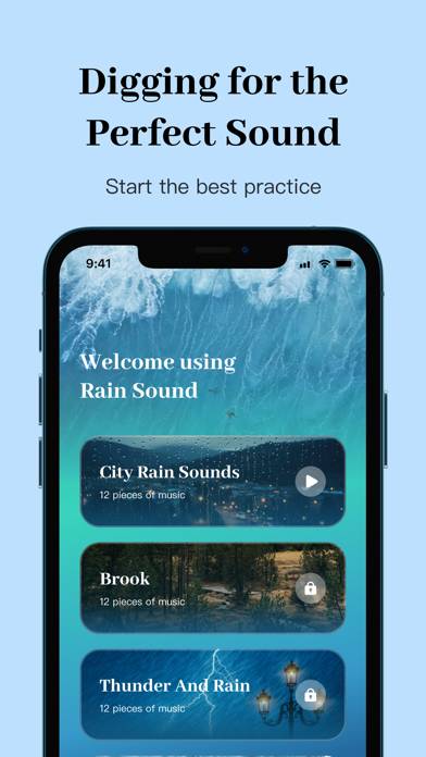Rain Sounds -Rain Sleep Sounds Captura de pantalla de la aplicación #2