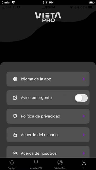 Vieta Pro Audio Captura de pantalla de la aplicación