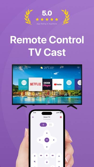 Roku Remote TCL Cast Control skärmdump