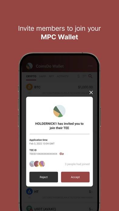 CoinsDo Wallet: BTC ETH Wallet Captura de pantalla de la aplicación
