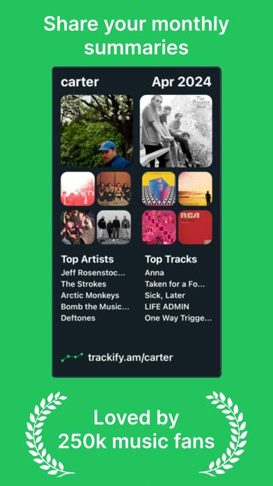 Trackify Spotify-Statistiken App-Screenshot