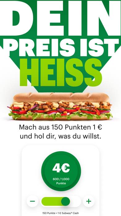 Subway Deutschland App-Screenshot