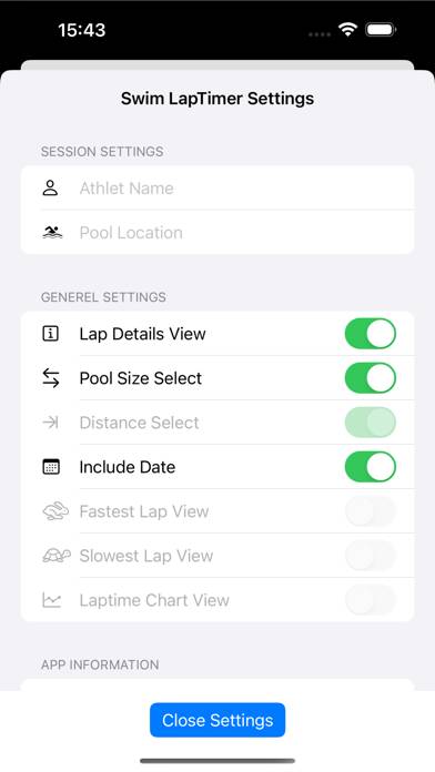 Swim LapTimer App-Screenshot #3