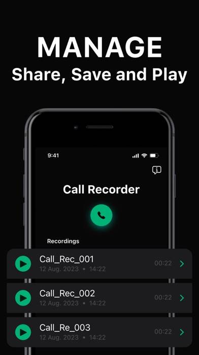 Phone Call Recorder Record App Capture d'écran de l'application #2