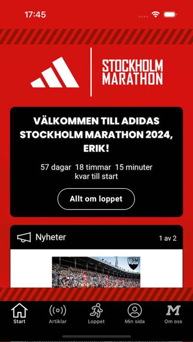 Stockholm Marathon App skärmdump #2