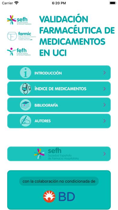 Validación medicamentos UCI App screenshot #3