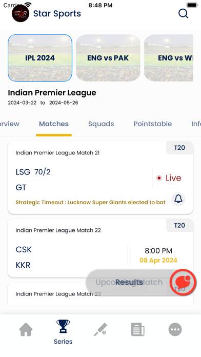 Star sports live cricket Captura de pantalla de la aplicación #2
