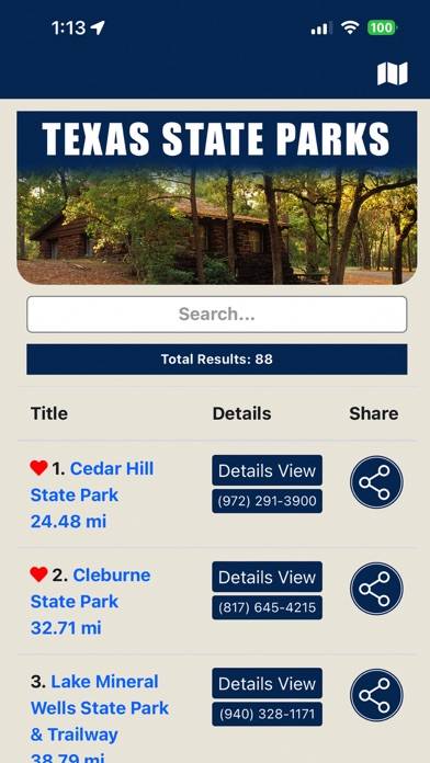 TX State Parks App screenshot