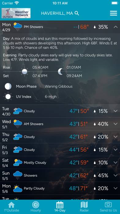 Noyes' 1DegreeOutside Weather App screenshot #3