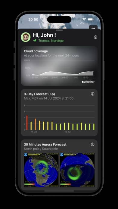 Easy Aurora : Prévisions et plus Capture d'écran de l'application