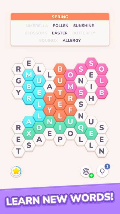 Hexa Search: Word Puzzle game screenshot