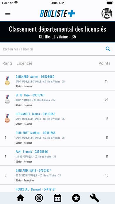 Bouliste plus Capture d'écran de l'application