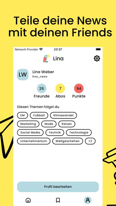 Bluevace App-Screenshot