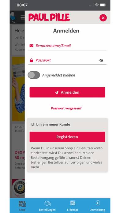 Paul Pille App-Screenshot