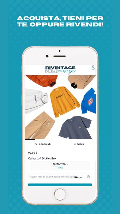 Rivintagekilo Schermata dell'app