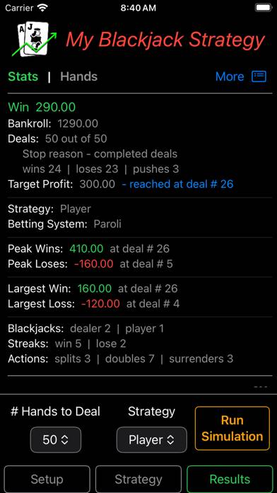 My Blackjack Strategy skärmdump