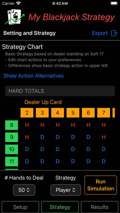 My Blackjack Strategy App skärmdump #3
