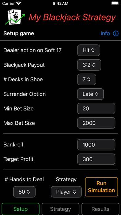 My Blackjack Strategy App skärmdump #4