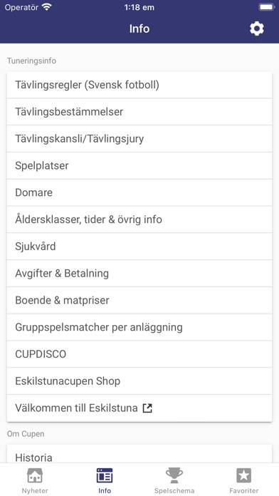 Eskilstunacupen App screenshot