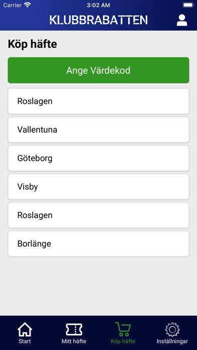 Klubbrabatten Nordic Sales App skärmdump