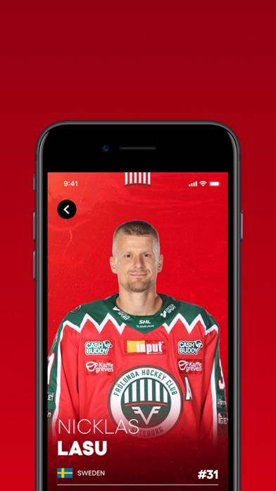 Frölunda HC App skärmdump