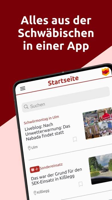 Schwäbische News App Bildschirmfoto