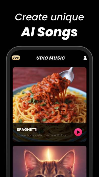 Udio Music skärmdump