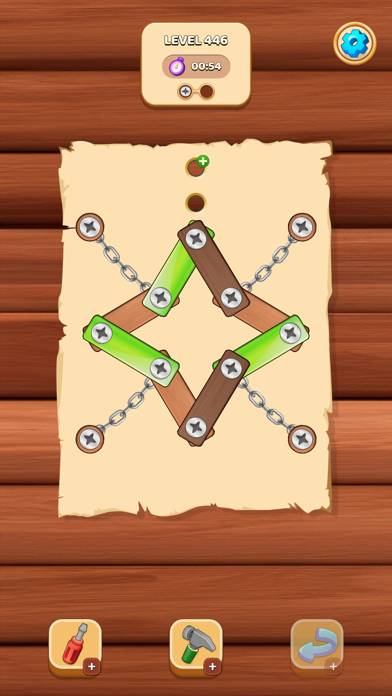 Wood Nut Screw Pin Jam Puzzle screenshot #1