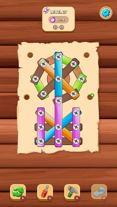 Wood Nut Screw Pin Jam Puzzle App screenshot #2