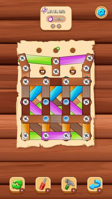 Wood Nut Screw Pin Jam Puzzle screenshot #3