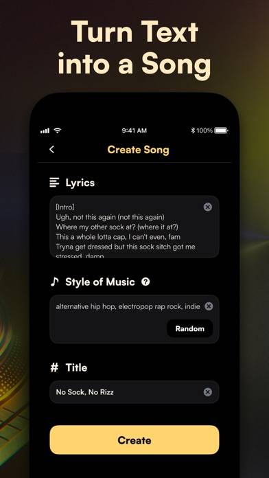Suno Music Schermata dell'app #2