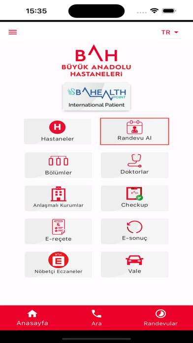 Büyük Anadolu Hastaneleri App screenshot #1