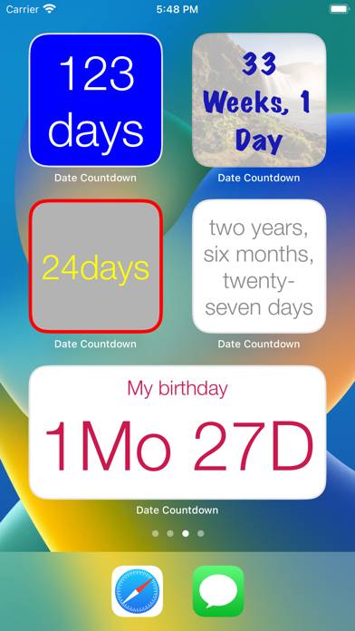 Datums-Countdown-Widget App-Screenshot