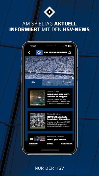 HSV Business Match App-Screenshot