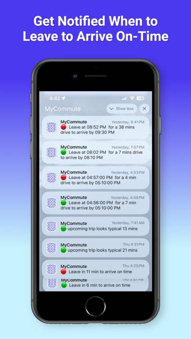 MyCommute Traffic Alert App screenshot