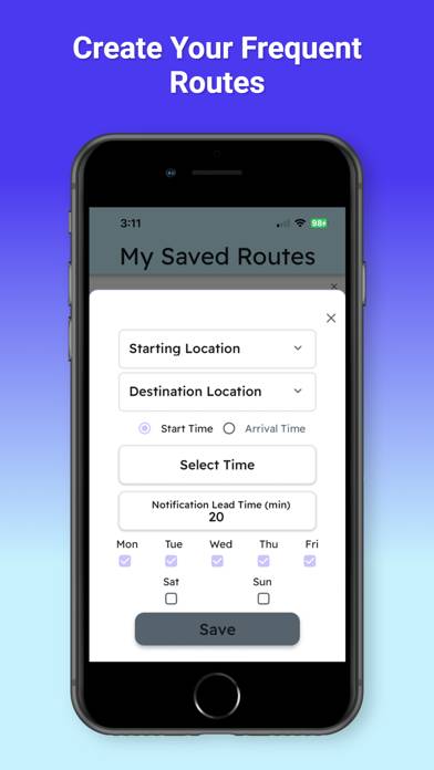 MyCommute Traffic Alert App screenshot