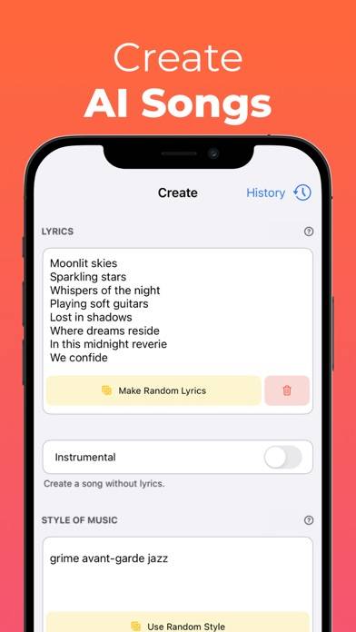Suno AI Music & Song Creator App screenshot #1