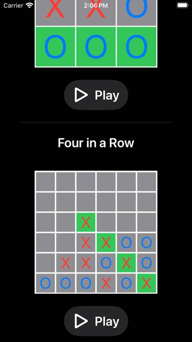 Tic Tac Toe & Four in a Row game screenshot