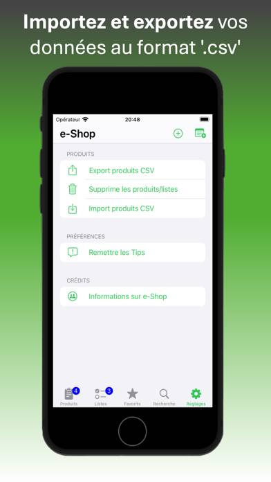 E-Shop Capture d'écran de l'application