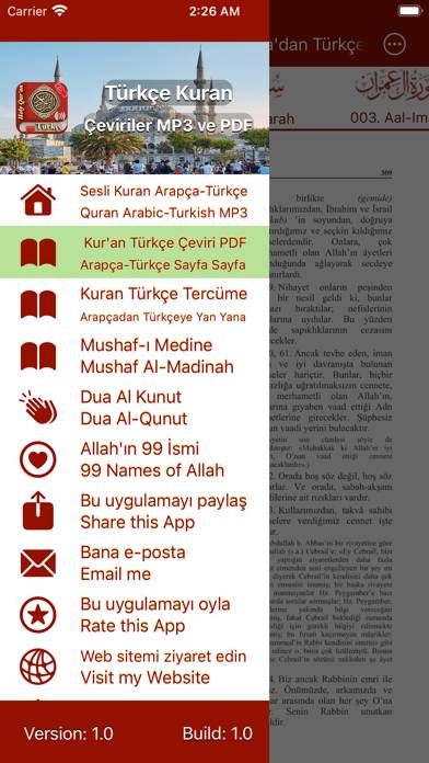 Quran In Turkish MP3 and PDF App screenshot #6