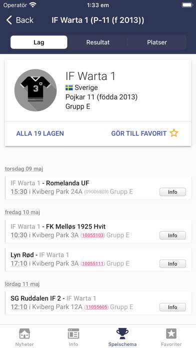 Göteborg Cup Fotboll App skärmdump #3
