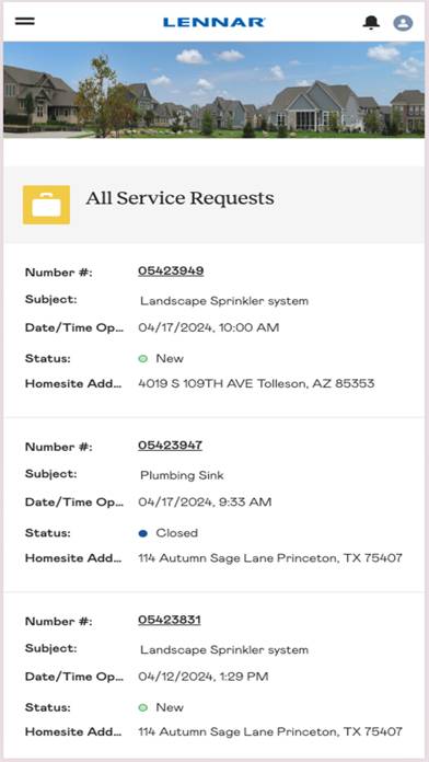 Lennar Account App screenshot