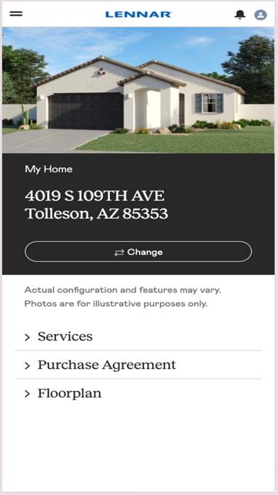 Lennar Account App screenshot