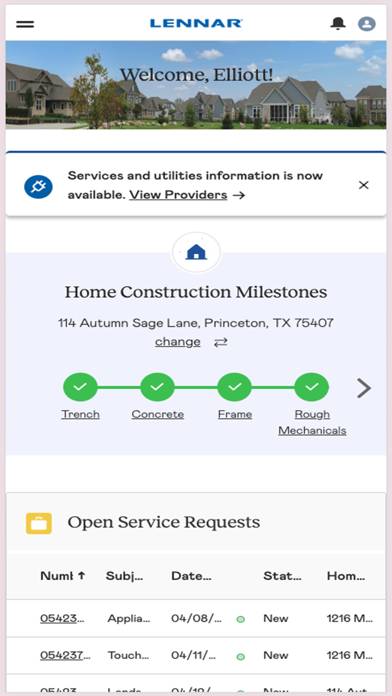 Lennar Account App screenshot