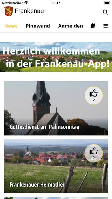 Frankenau App-Screenshot